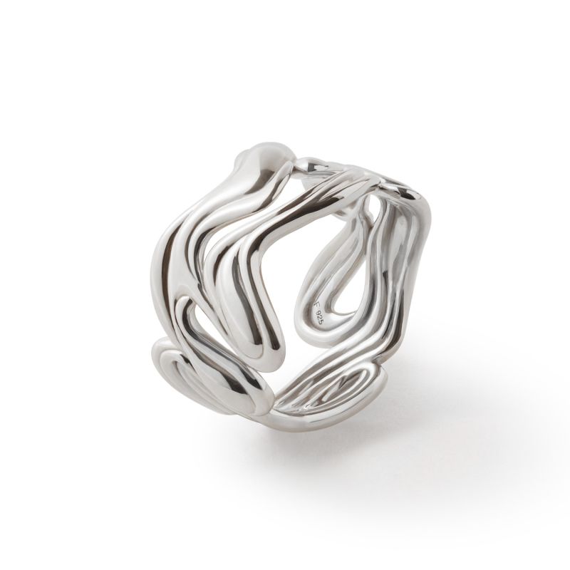 Inner Spark Wave Silver Ring image