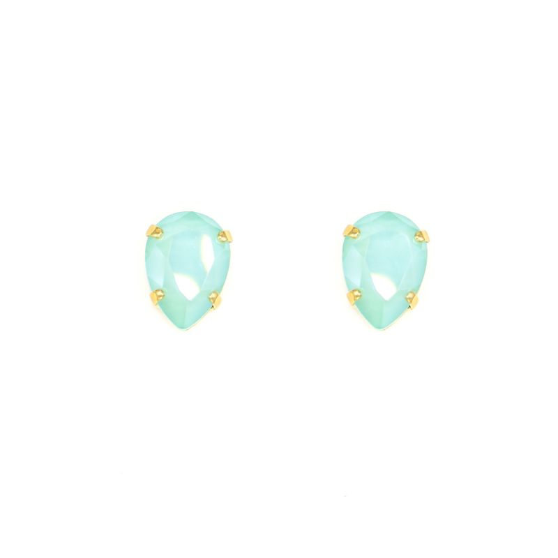 Mint Green Drop Stud Earrings image