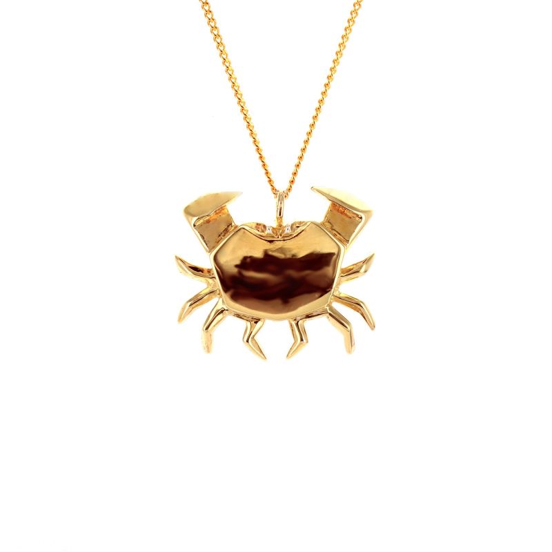 Crab Necklace Gold image