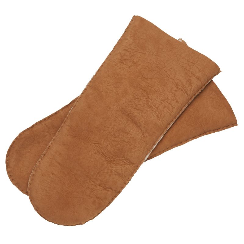 Courmayeur - Women's Shearling Gloves in Camel Sheepskin Leather image