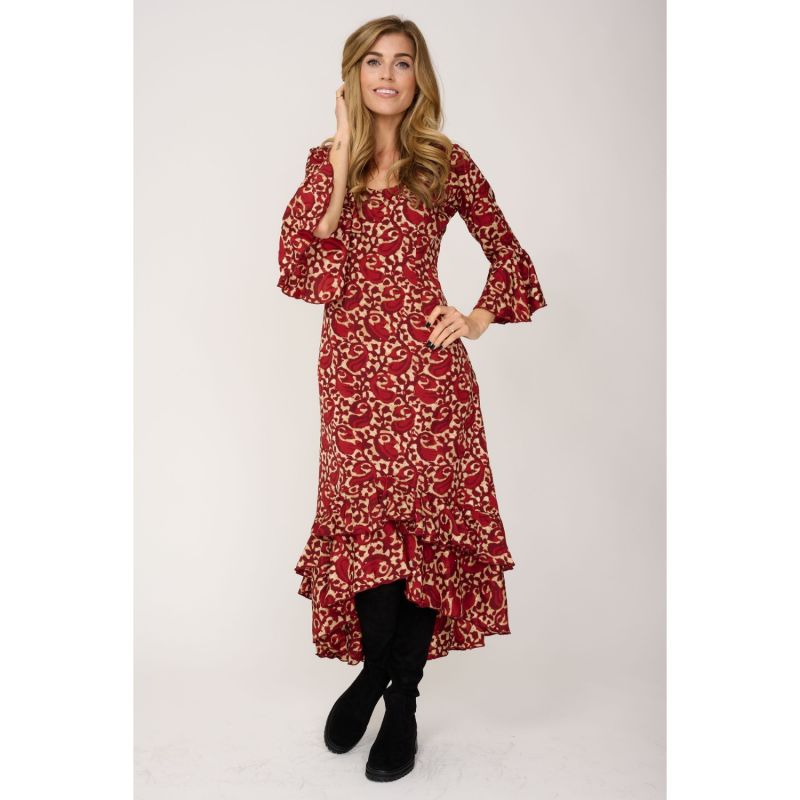 Victoria Midi Dress Copper Swirl image