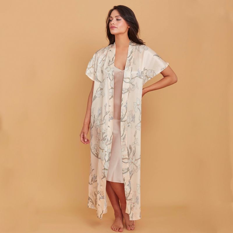 Iris June Silk Kimono Robe image