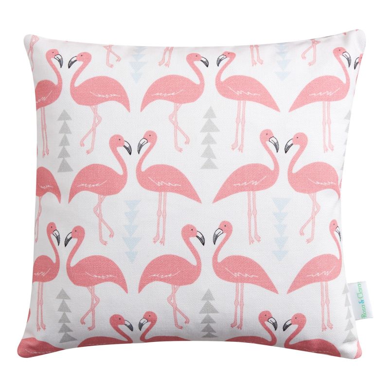 Mini Flamingo Flourish Cushion image