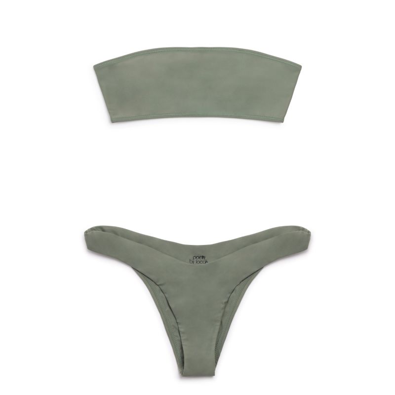 Isabela Strapless Bandeau Bikini Top In Sage image