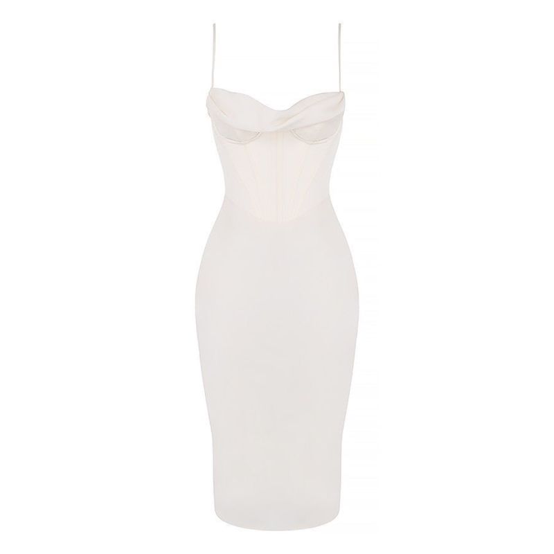 Isabell Dress - White image