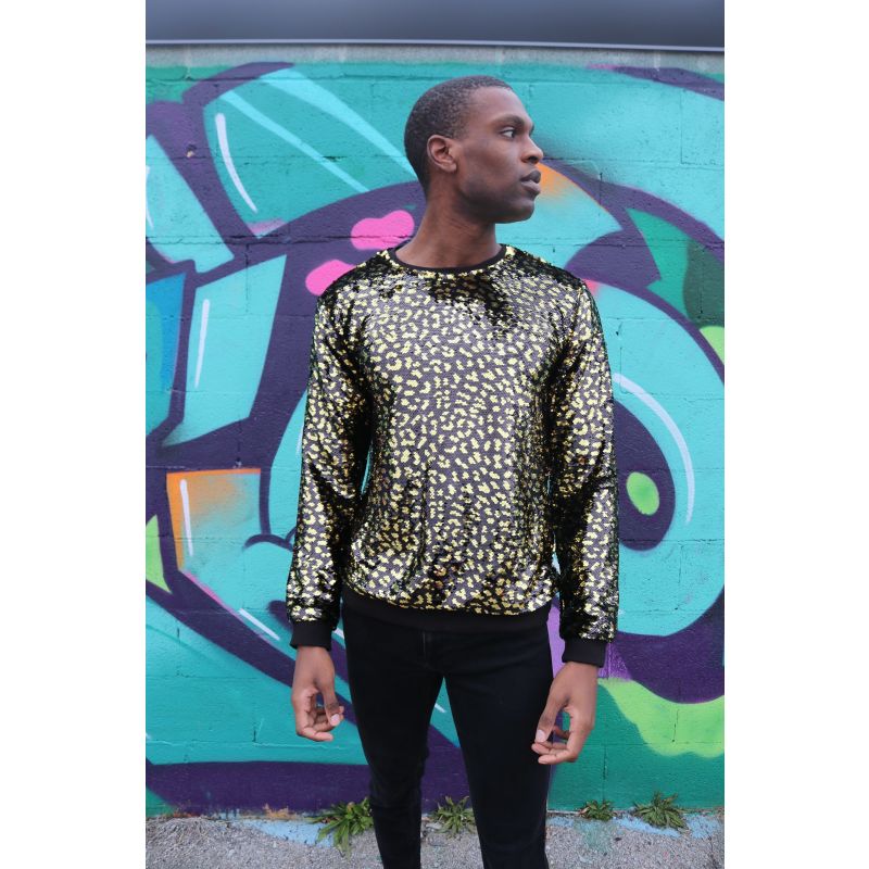 Leopard print sweatshirt hot sale mens