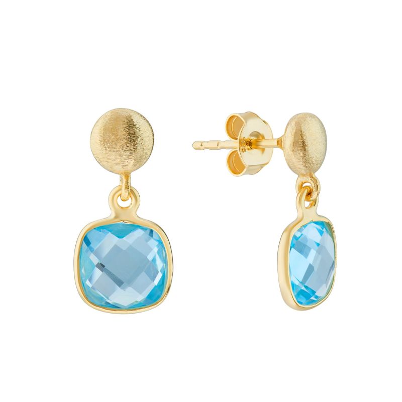 Iseo Blue Topaz & Gold Vermeil Earrings image