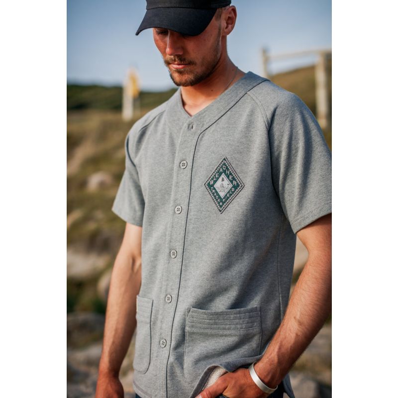 SONS Bleacher Baseball Shirt Grey Marl