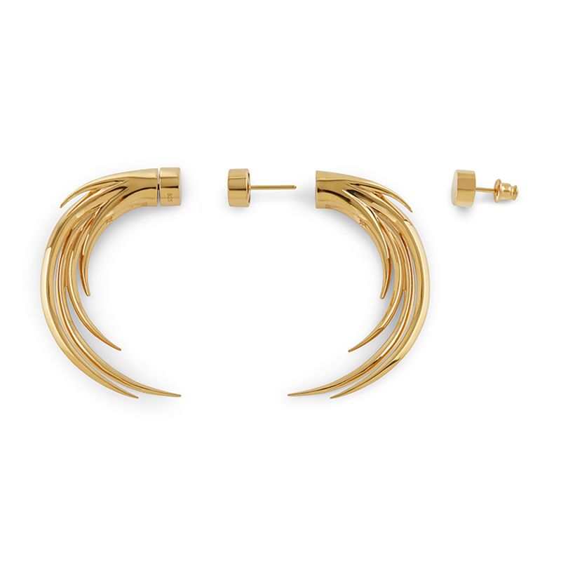 Flames Of Pyre Hoop Earrings Gold image