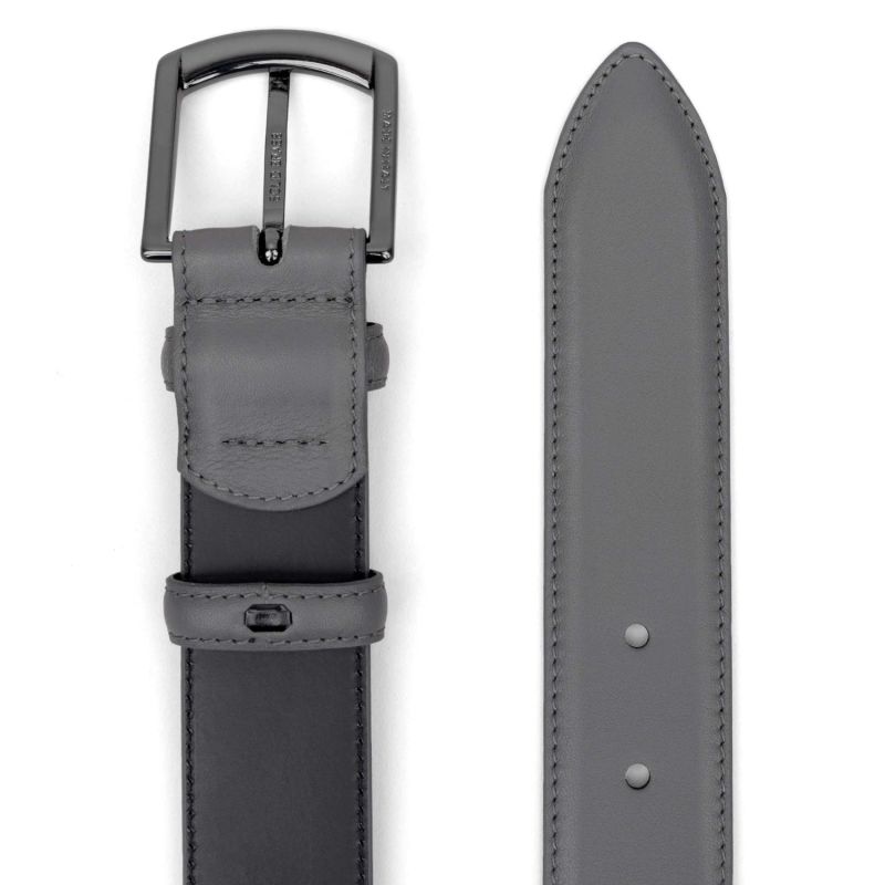 Classic Leather Belt Dark Grey Tommaso image