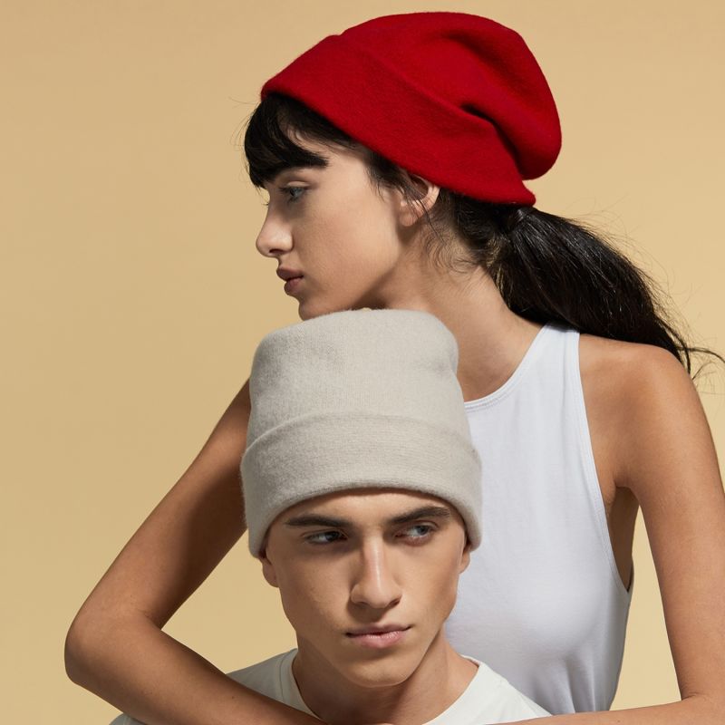 Red Wool Beanie Hat image