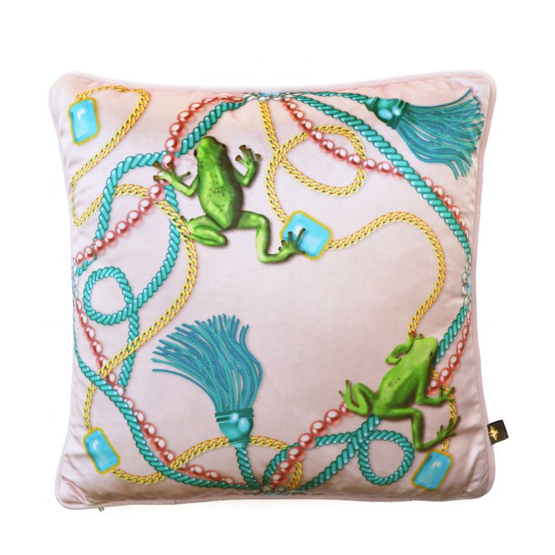 Tiana Blush Velvet Cushion image