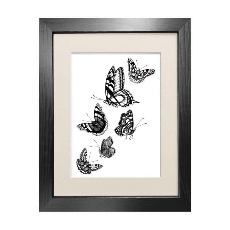 'British Butterflies' Fine Art Print A3 image