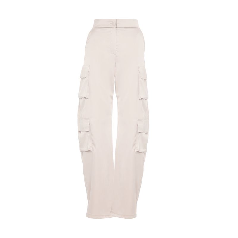 Ivoiry Cargo Trousers With Pockets image