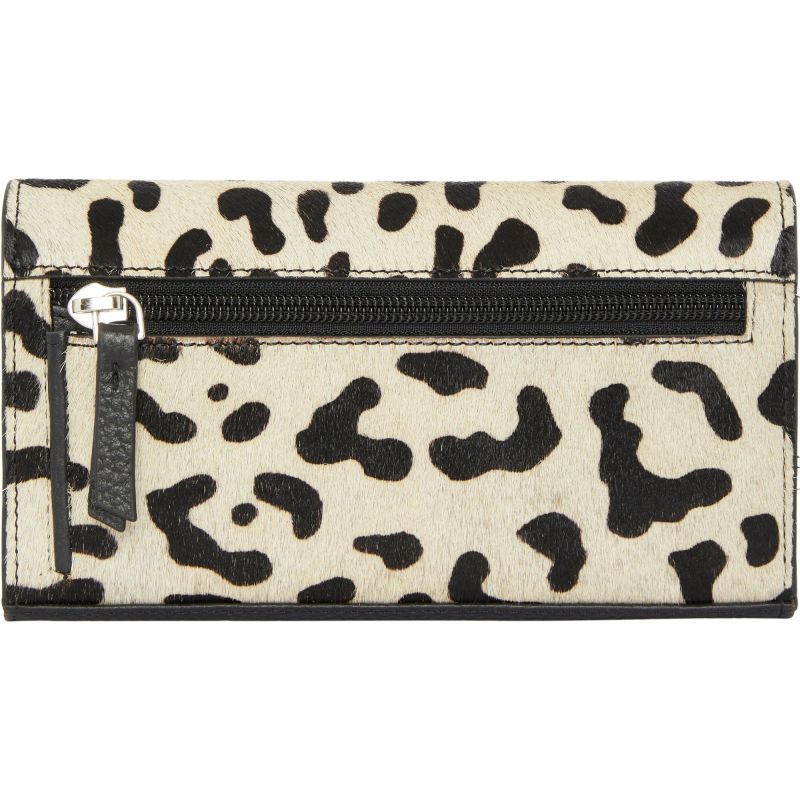 Ivory Animal Print Leather Multi Section Purse image