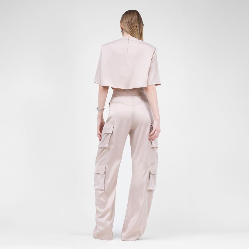 Ivoiry Cargo Trousers With Pockets image