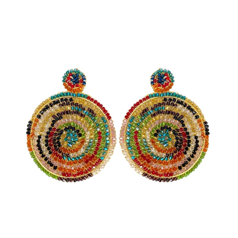 Multicolor Dahlia Maxi Handmade Earrings image