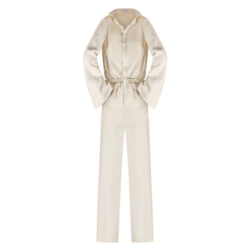 Vegan Leather Stockholm Jumpsuit - Ivory image