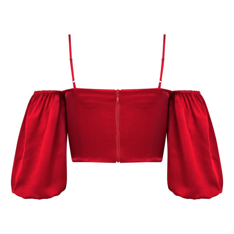 Sophie Top In Tulip Red image