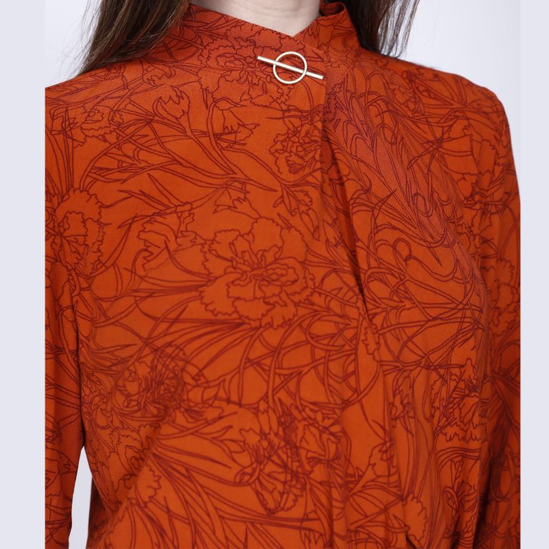 Linear Flower Print Blouse image