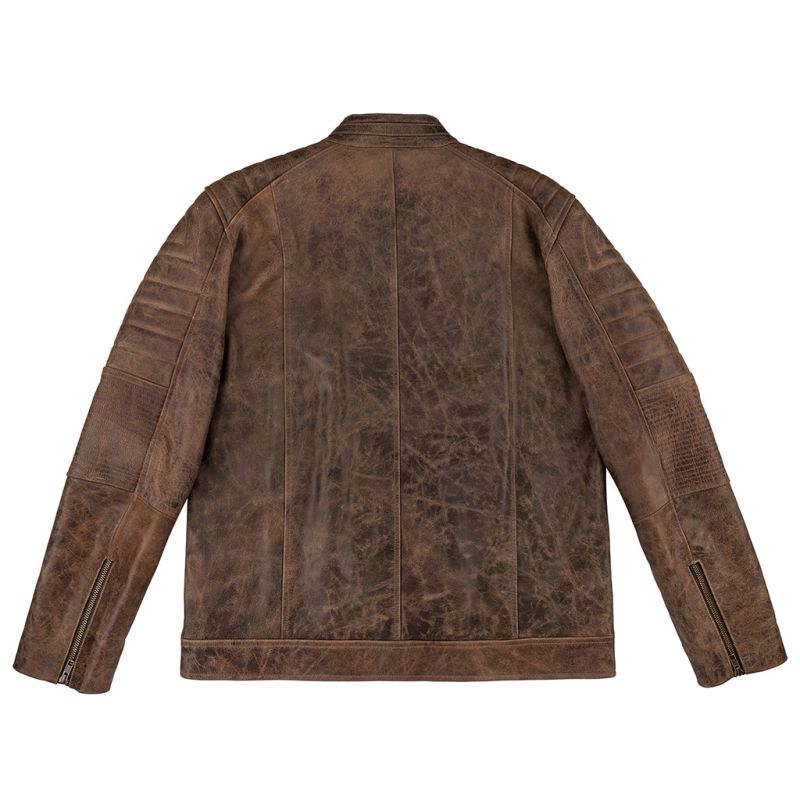 Death Valley Racer Leather Jacket- Brown image