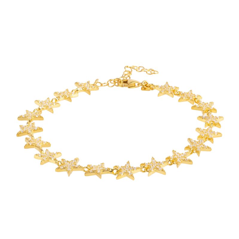 Star Strand Tennis Bracelet Gold image