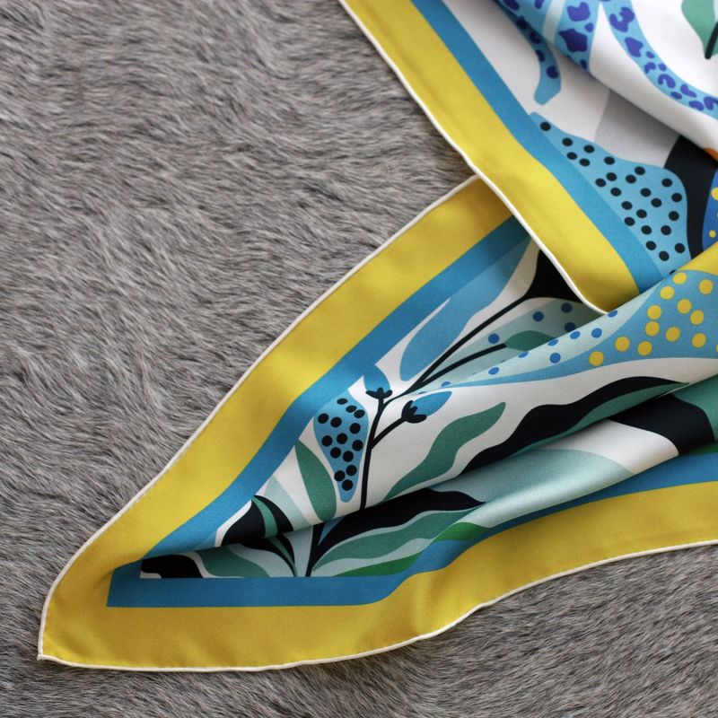 Silk Scarf Of Blue Leopards image