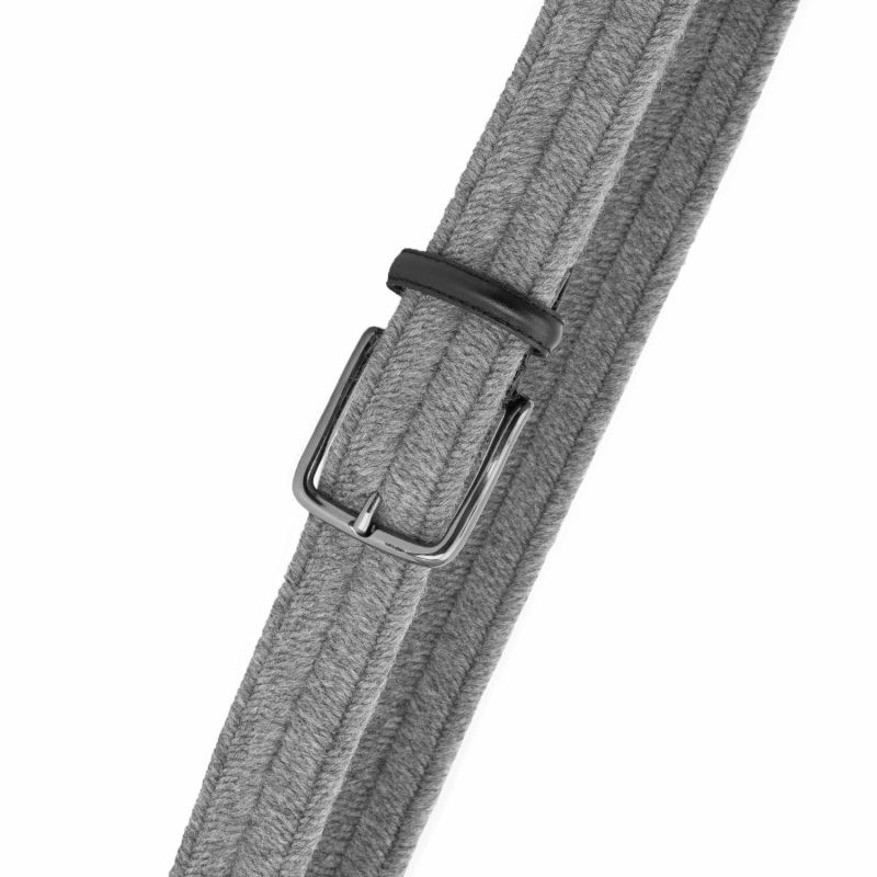 Elastic Braided Wool Belt Grey Flavio image