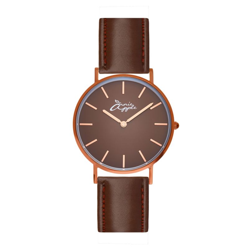 Annie Apple Jumeirah Rose Gold Mocha Interchangeable image