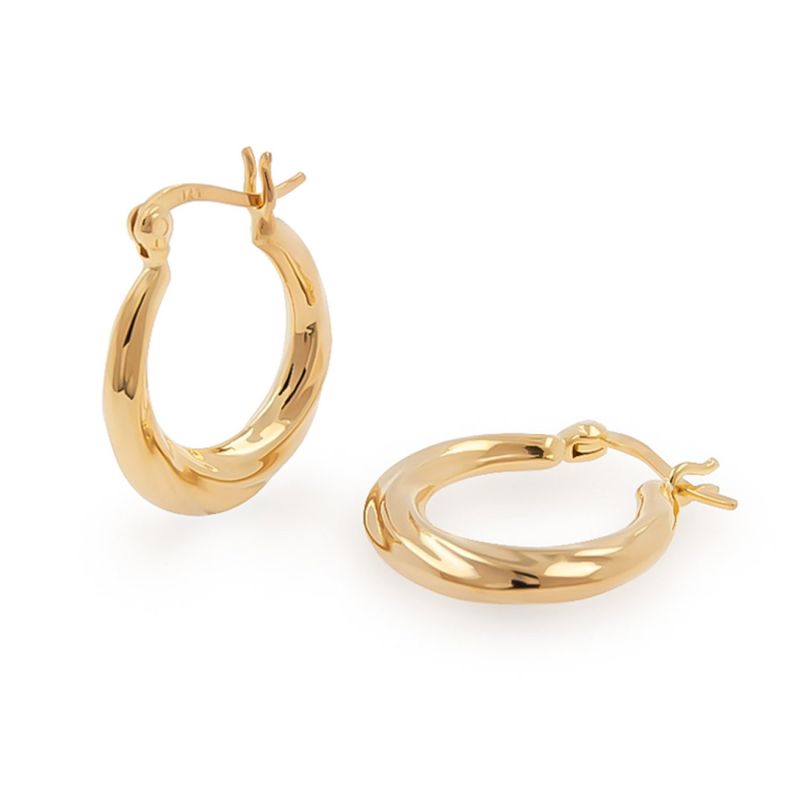 River Gold Hoop Earrings image