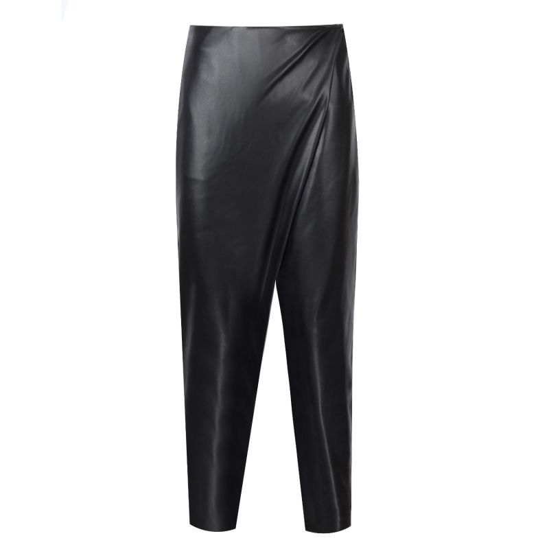 Leather Harem Pants Black image