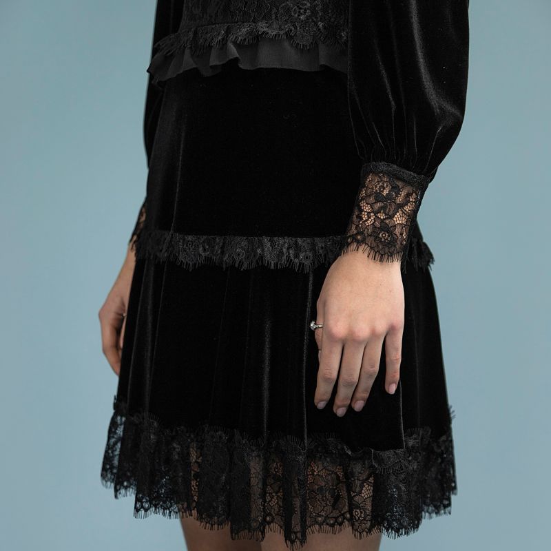 Helen Velvet Dress Black image