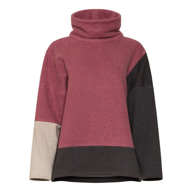 Turtleneck Neptune Jumper In Salmon Colour Organic Fleece image