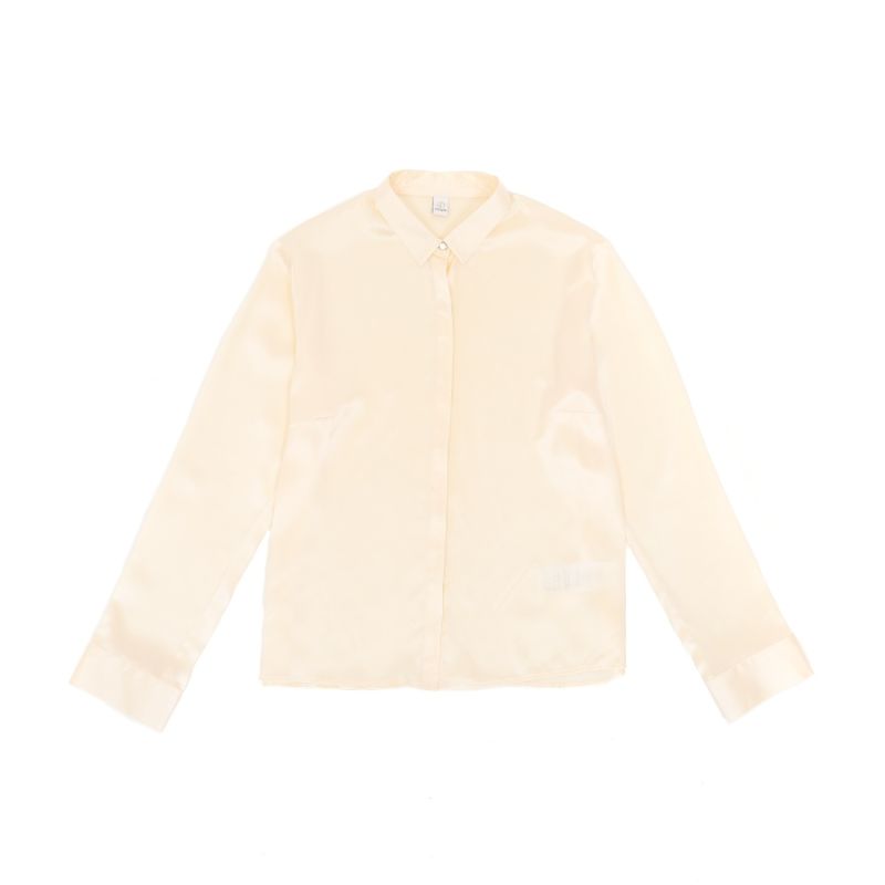 Kobe Shirt Silk Blouse In Pearl White image