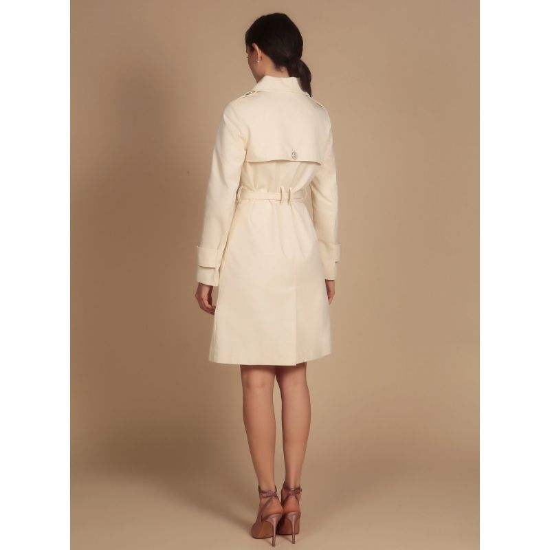 'Malena' Cotton Trench In Crema image