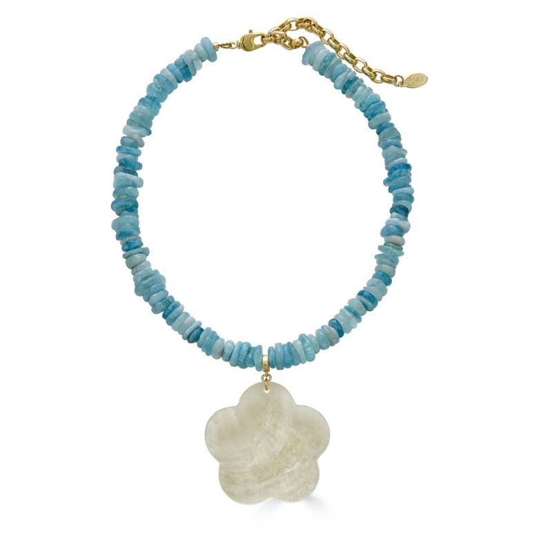 Celeste Aquamarine And Shell Necklace image