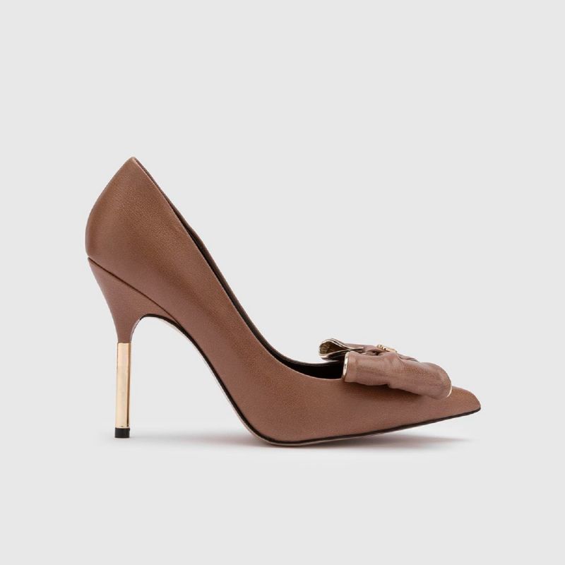 Jacoba Light Brown Buffalo Leather Women's Stiletto image