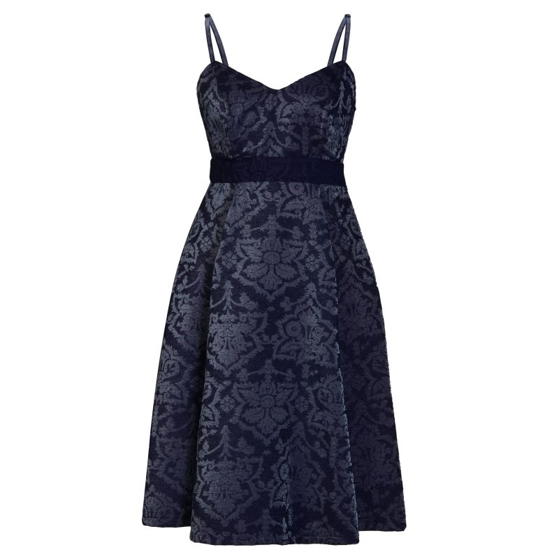 Velvet Jacquard Fit And Flare Dress image