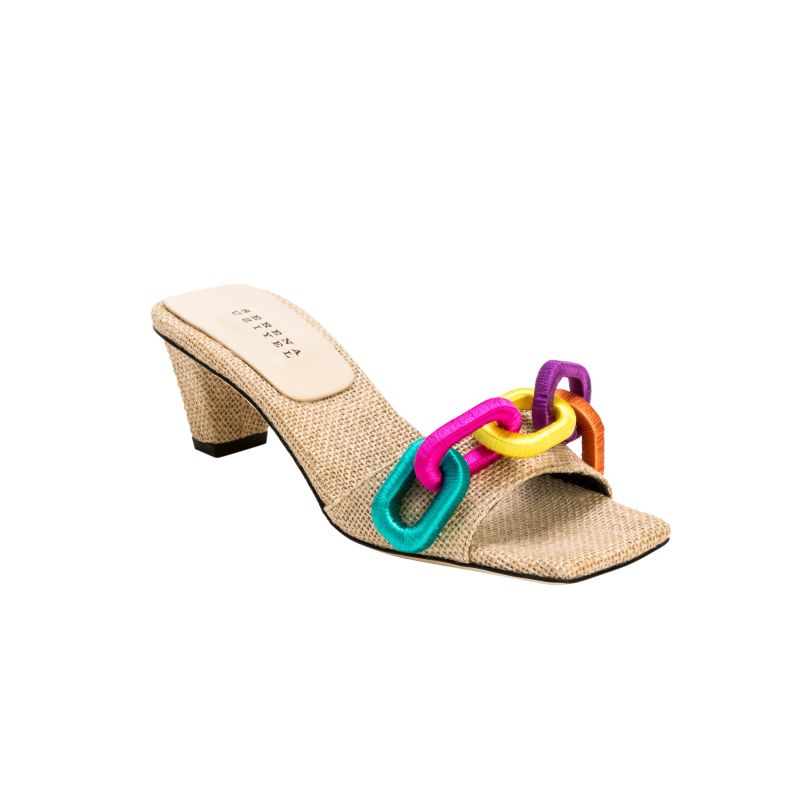 Catena Natural & Rainbow Mid-Heel Sandal image