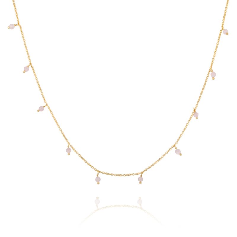 January Birthstone Necklace- Rose Quartz image