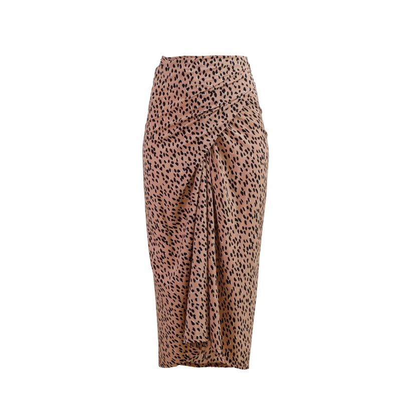 Japan leopard print midi skirt deals