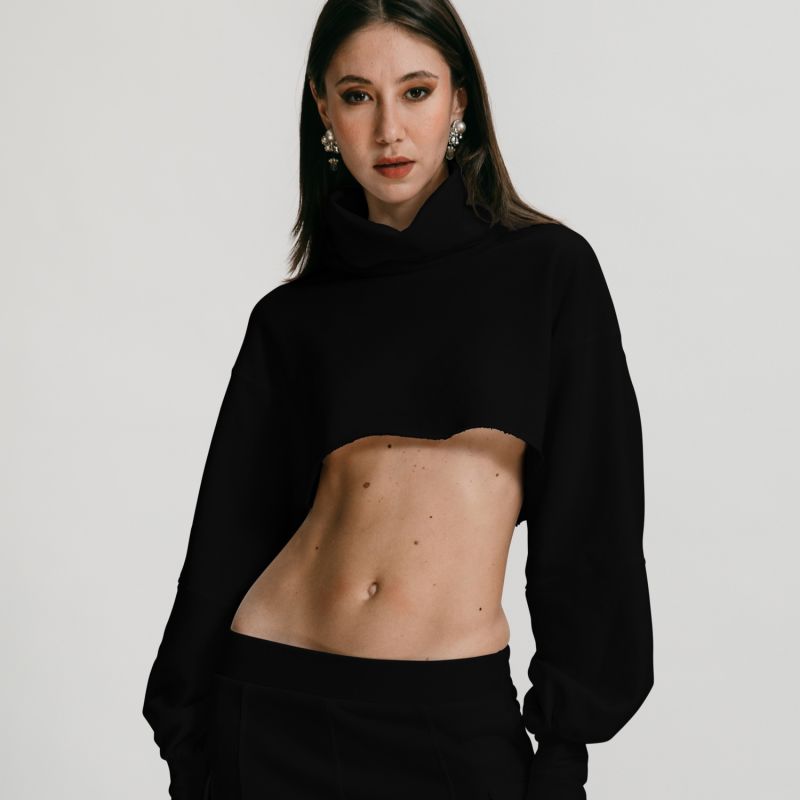 Jarra Cropped Turtleneck Sweatshirt image