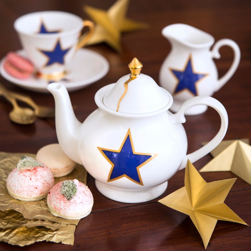 Lucky Stars Tea For One Tea Set Melody Rose London Wolf & Badger