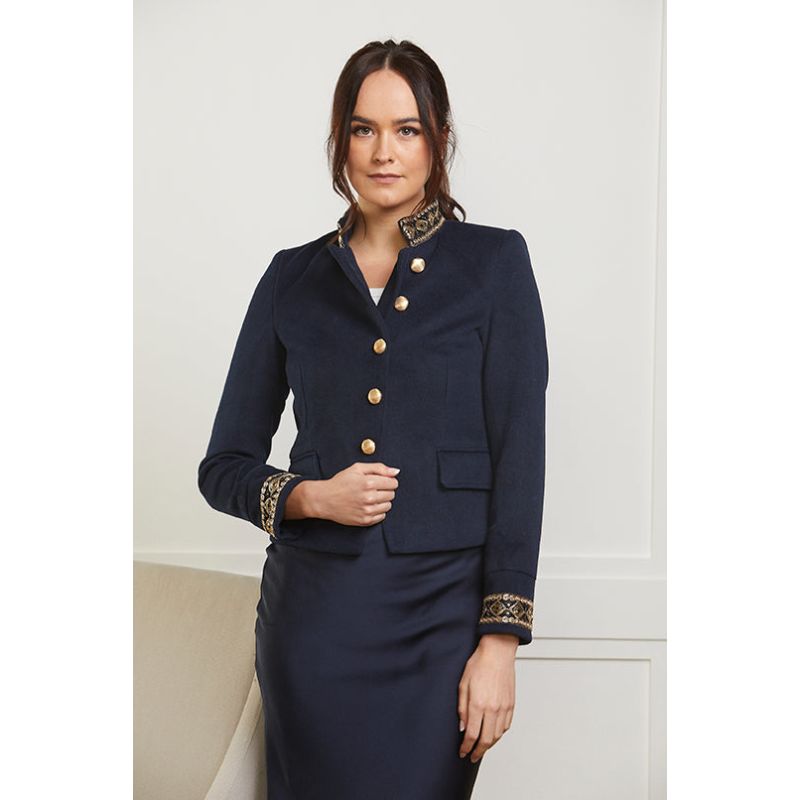Military jacket cheap navy blue
