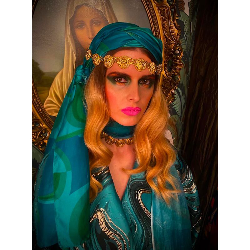 Jcjc Teal Silk Scarf Julia Clancey Wolf & Badger