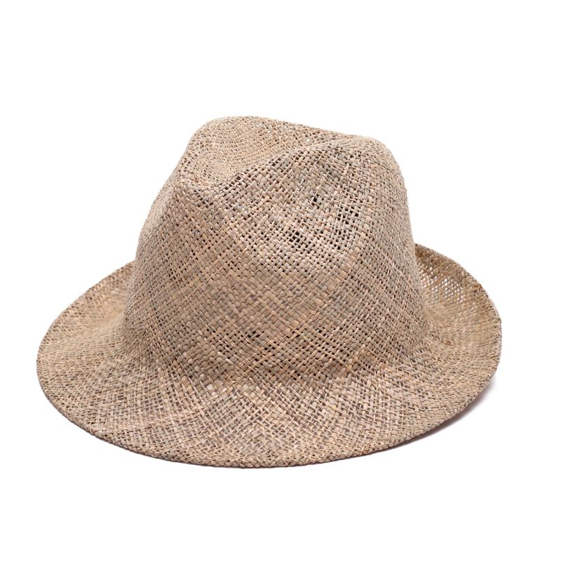 Classic Elegant Straw Fedora Hat image