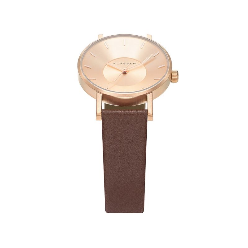 Volare Rose Gold Brown Leather 36Mm image