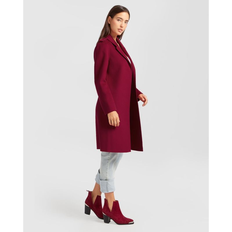 Magenta wool coat on sale