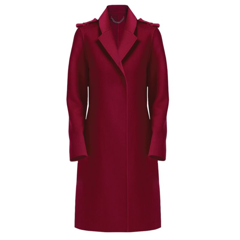 Magenta pea coat hot sale
