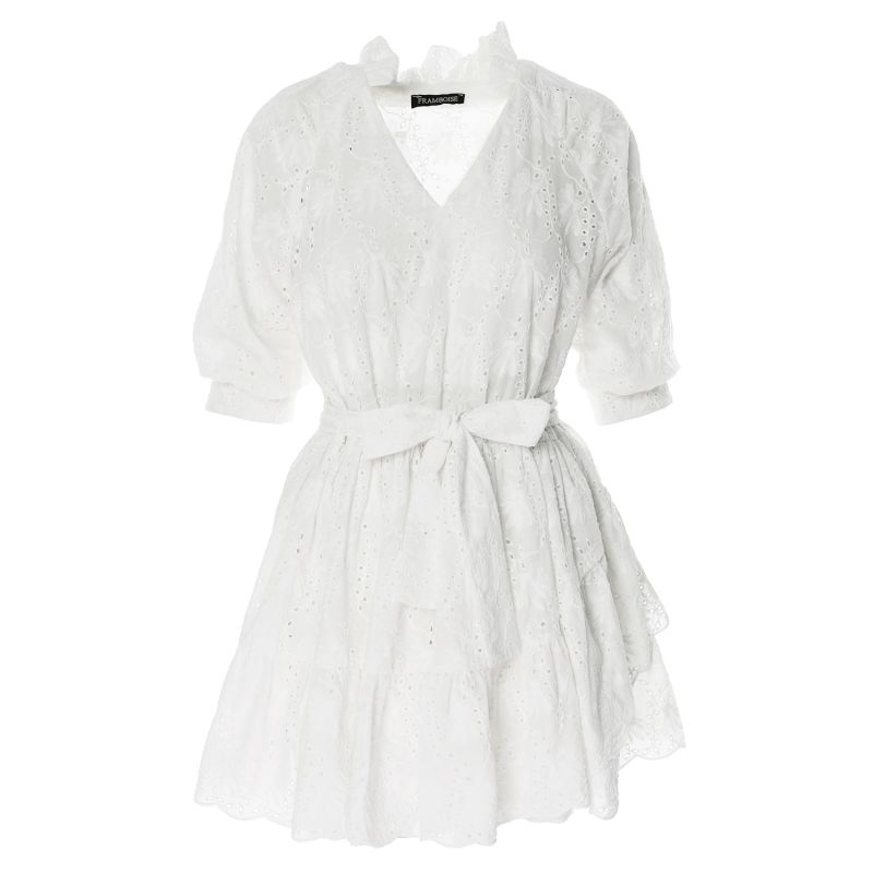 Karina Cotton Short White Dress image